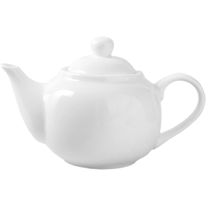 Чайник с крышкой  «Кунстверк»; фарфор; 0, 8л; D=77, H=120, L=205мм; белый