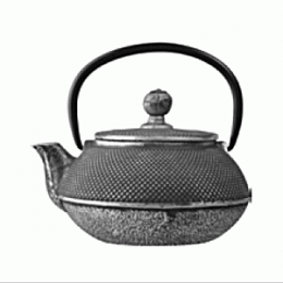 Чайник с ситечком; чугун; 450мл; D=8.5, H=9.5, L=14.4см; черный
