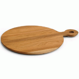 Доска для пиццы с ручкой; дуб; H=18, L=459, B=350мм