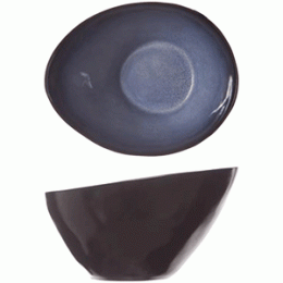 Салатник; керамика; , H=85, L=150, B=120мм; синий, черный