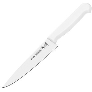 Нож для мяса; сталь нержавеющая , пластик; , L=25см; металлический , белый