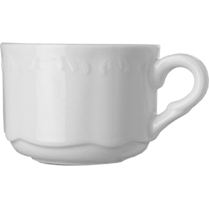Чашка чайная «В. Виена»; фарфор; 240мл; D=85, H=60, L=110мм; белый